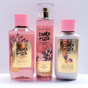 Bath & Body Works Costa Rica PINK PINEAPPLE SUNRISE Body Lotion, Body Wash, Mist